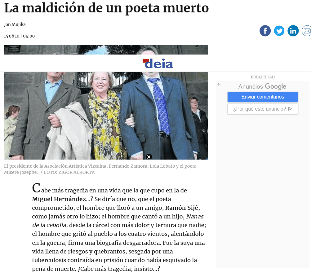 La maldición de un poeta muerto