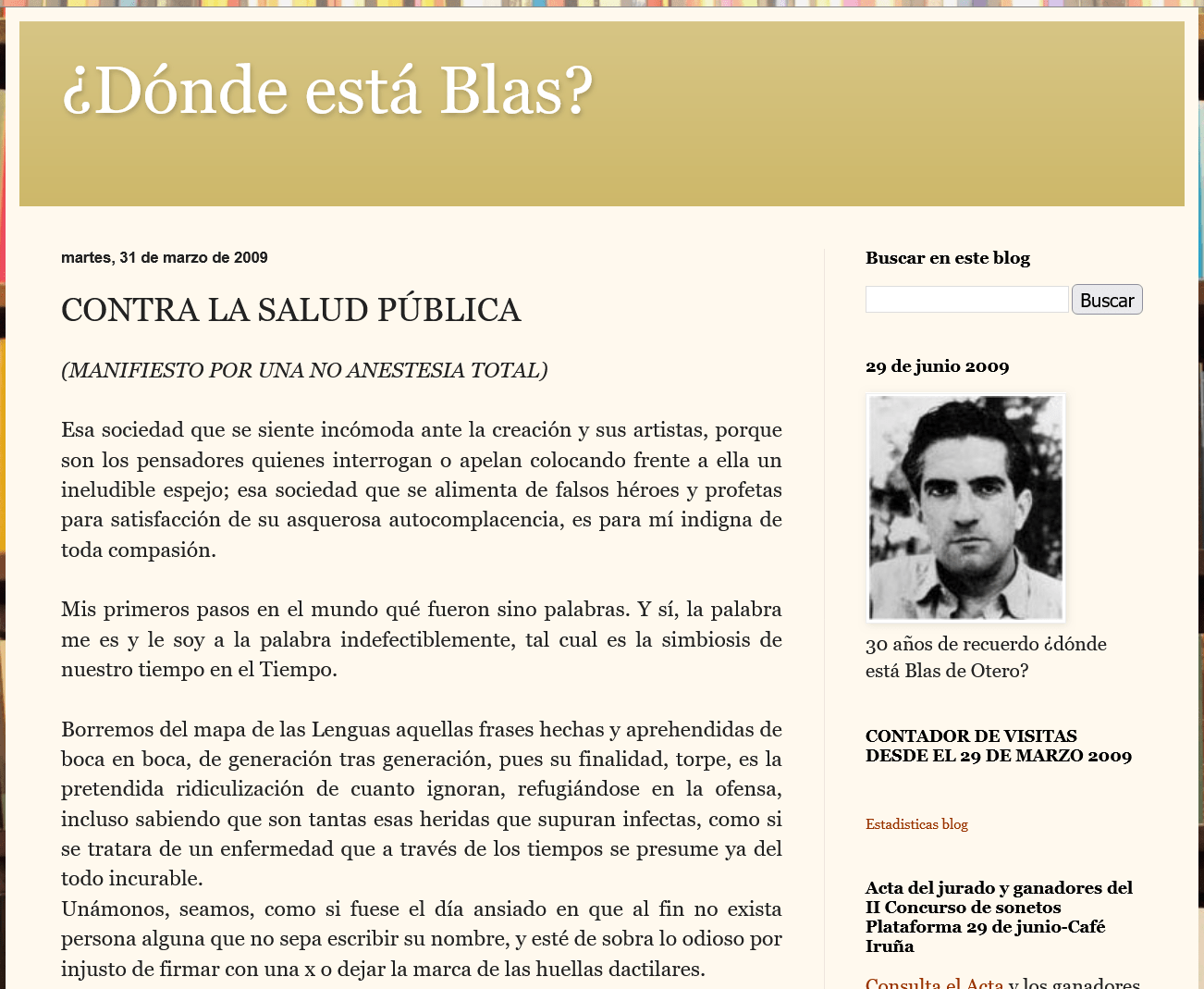 Contra la salud pública (Manifiesto por una no amnesia total)